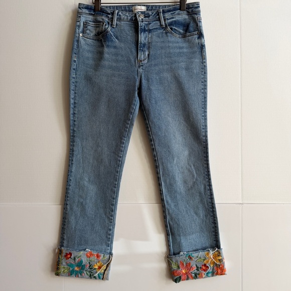 Driftwood Women's Colette Light Blue Jeans with Embroider Tapper - Picture 13 of 14